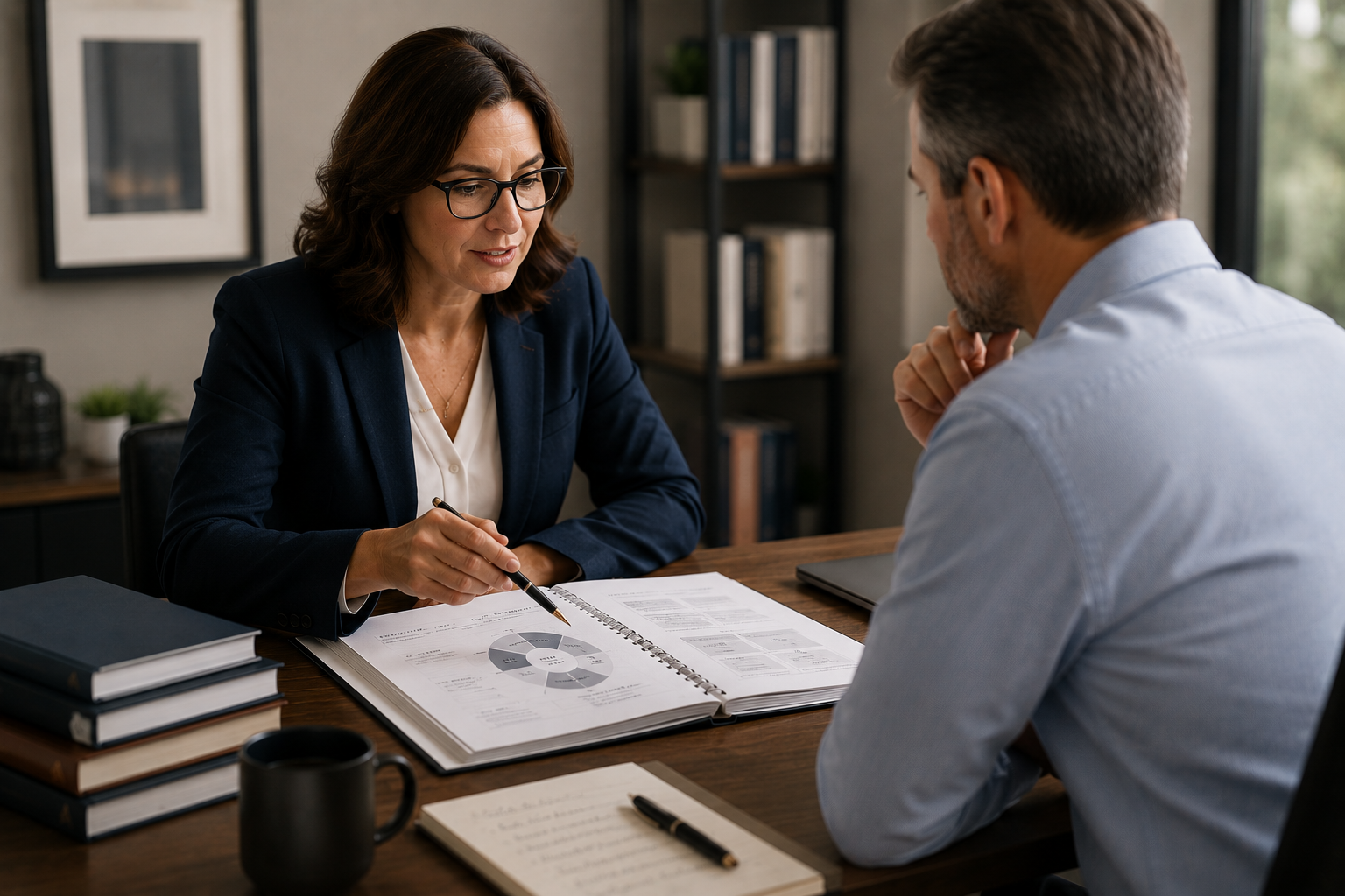 Advisor meeting with client